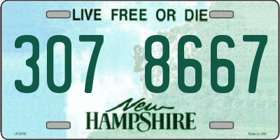 NH license plate 3078667