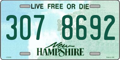 NH license plate 3078692