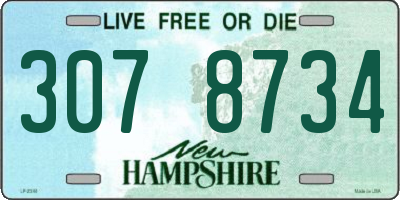 NH license plate 3078734