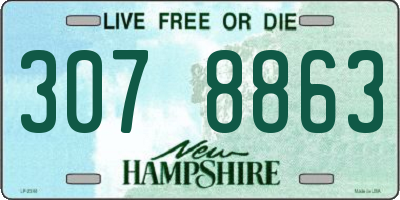 NH license plate 3078863