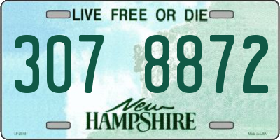 NH license plate 3078872