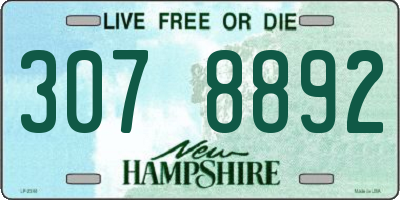 NH license plate 3078892
