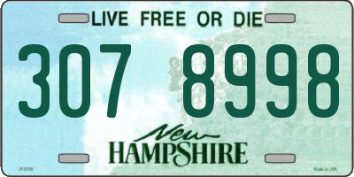 NH license plate 3078998
