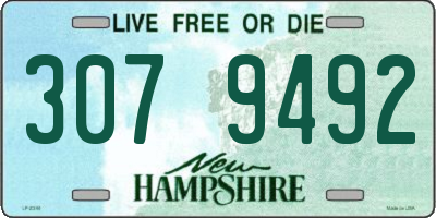 NH license plate 3079492