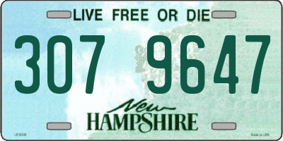 NH license plate 3079647