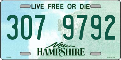 NH license plate 3079792