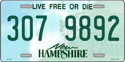 NH license plate 3079892