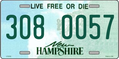 NH license plate 3080057