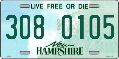 NH license plate 3080105