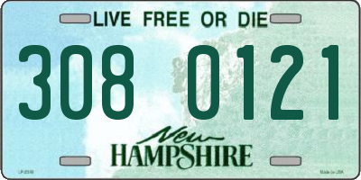 NH license plate 3080121
