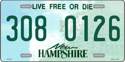 NH license plate 3080126