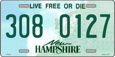 NH license plate 3080127