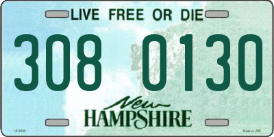 NH license plate 3080130