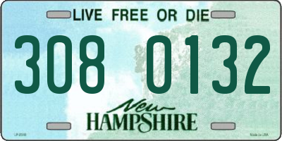 NH license plate 3080132