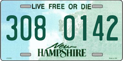 NH license plate 3080142