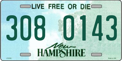 NH license plate 3080143