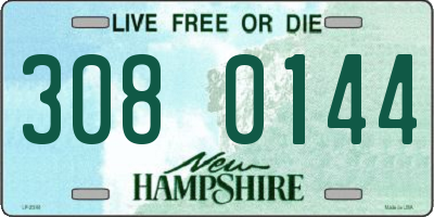 NH license plate 3080144