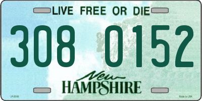 NH license plate 3080152