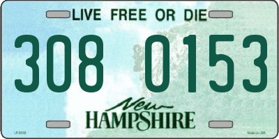 NH license plate 3080153