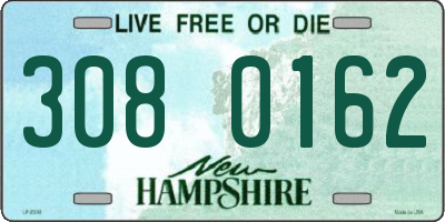 NH license plate 3080162