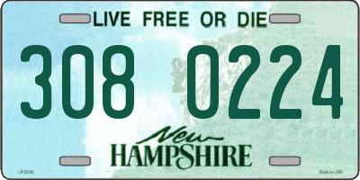 NH license plate 3080224