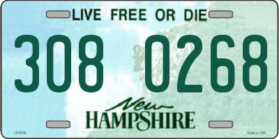 NH license plate 3080268