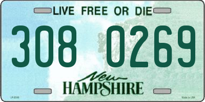 NH license plate 3080269