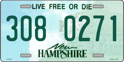 NH license plate 3080271