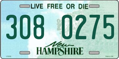 NH license plate 3080275