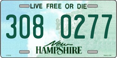 NH license plate 3080277