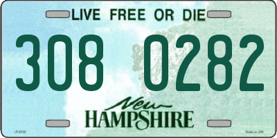 NH license plate 3080282