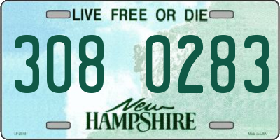 NH license plate 3080283