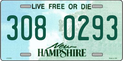 NH license plate 3080293
