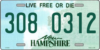 NH license plate 3080312