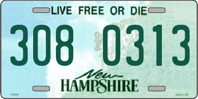 NH license plate 3080313