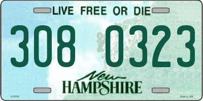 NH license plate 3080323
