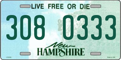 NH license plate 3080333