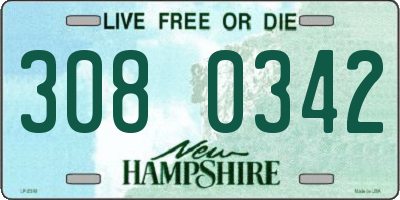 NH license plate 3080342