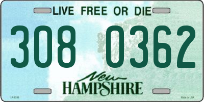 NH license plate 3080362