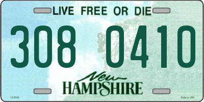 NH license plate 3080410