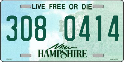 NH license plate 3080414