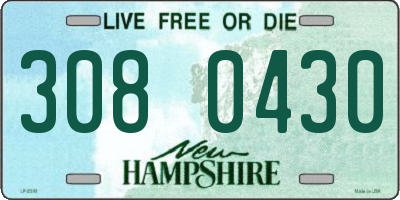 NH license plate 3080430
