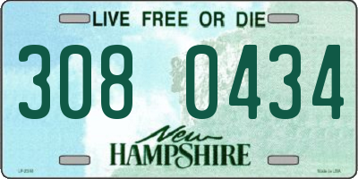 NH license plate 3080434