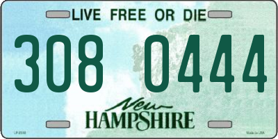 NH license plate 3080444