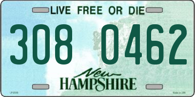 NH license plate 3080462