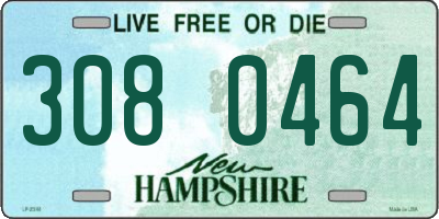 NH license plate 3080464