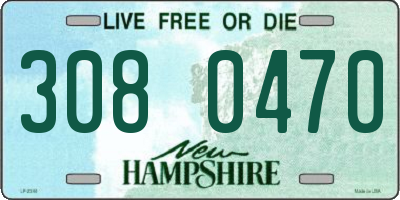 NH license plate 3080470