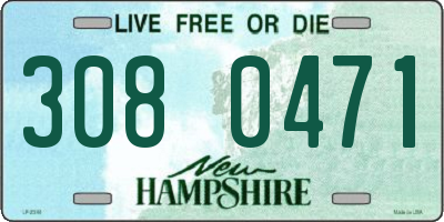 NH license plate 3080471