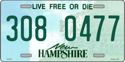 NH license plate 3080477
