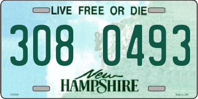 NH license plate 3080493